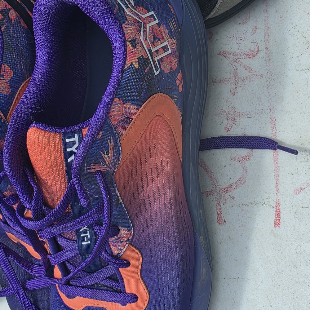 TYR Purple and Orange Athletic Shoes with Breathable Mesh